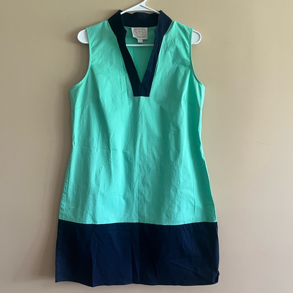 Sail to Sable Seafoam Color Block Shift Dress